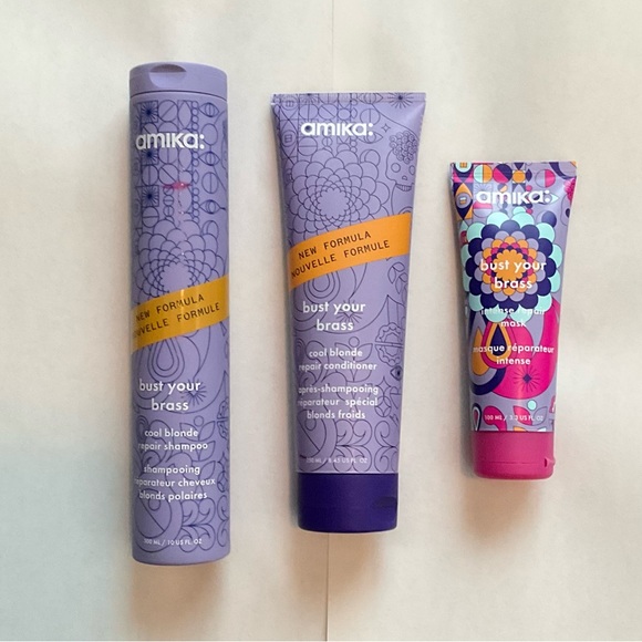 amika Other - Amika set bust your brass repair shampoo repair conditioner intense repair mask
